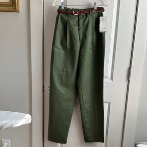 Levi's Olive Green Chinos with Brown Belt